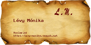 Lévy Mónika névjegykártya